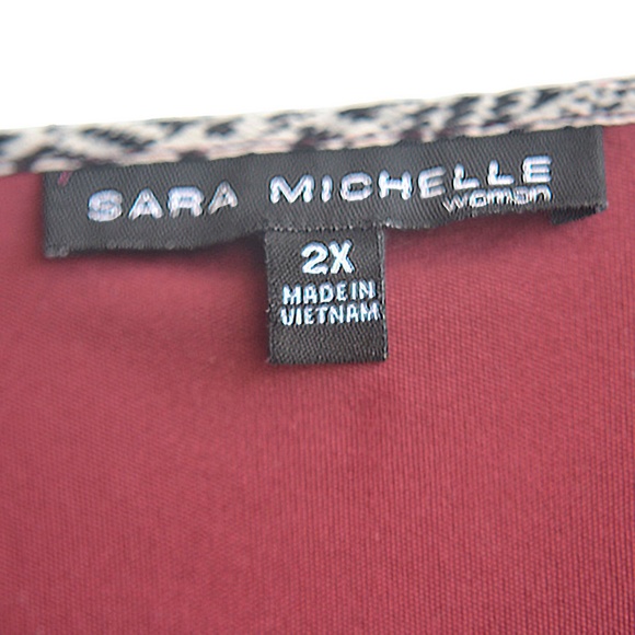 Sara Michelle Womens Print Flutter Blouse - Picture 5 of 6